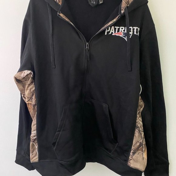 New England Patriots full zip hoodie camo hooded NWT size m - Picture 3 of 12